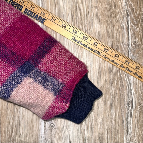 House Of Harlow 1960 Women's Med Plaid Wool Blend Quilted Lined Bomber Jacket - Picture 11 of 11